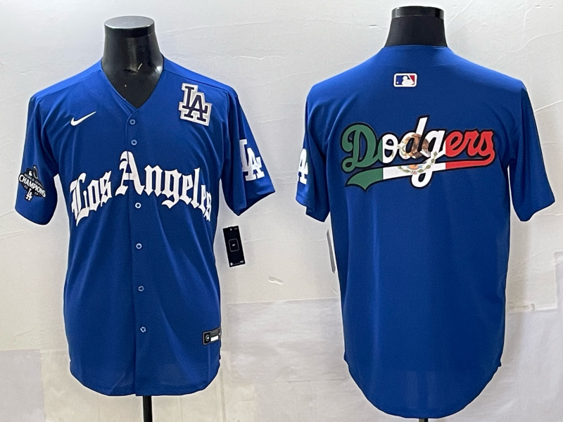 Men Los Angeles Dodgers Blank Blue 2025 Nike MLB Jersey style 007->toronto blue jays->MLB Jersey